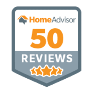 50 reviews badge for home advisor