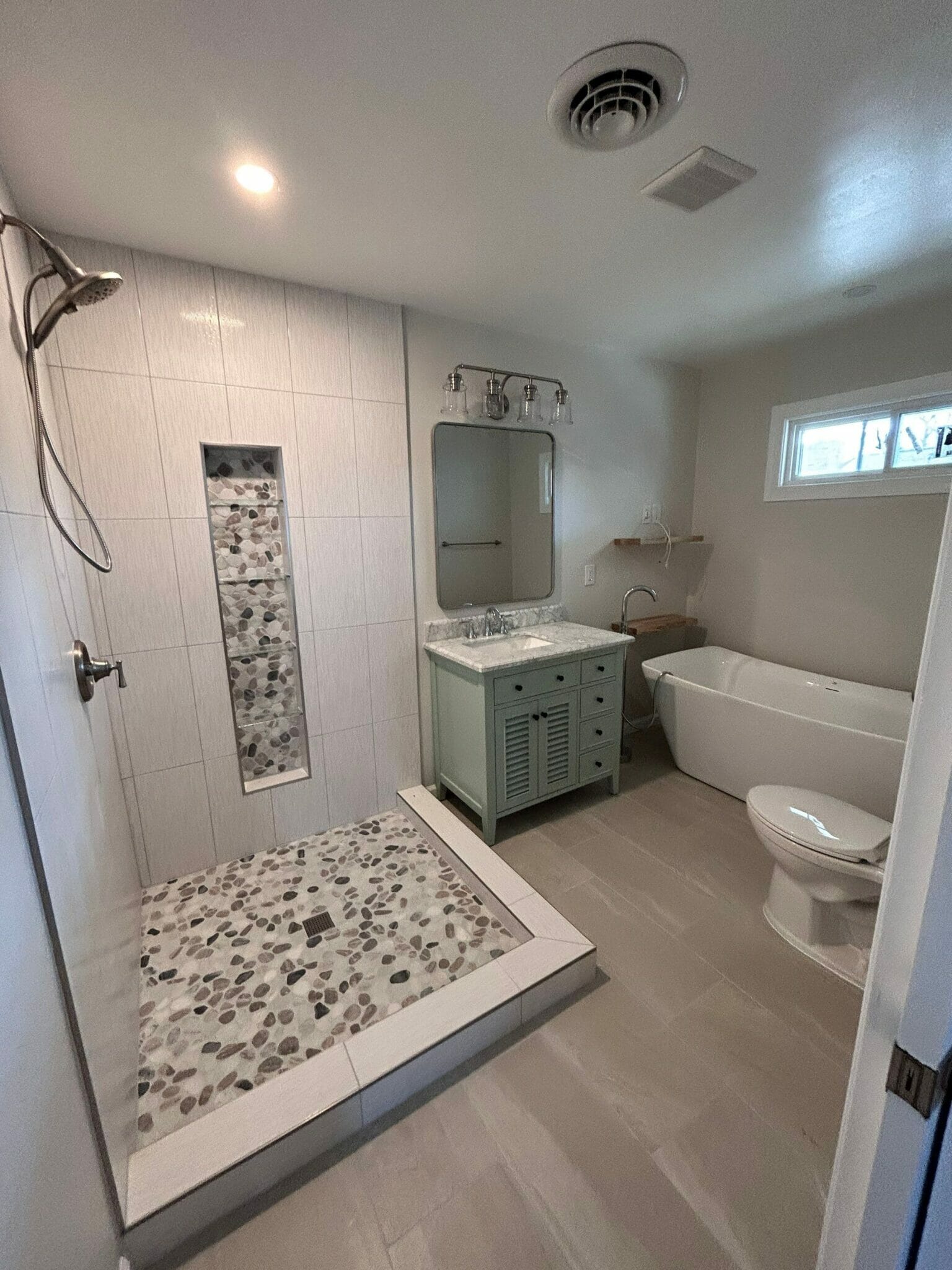 Remodeled bathroom in maryland